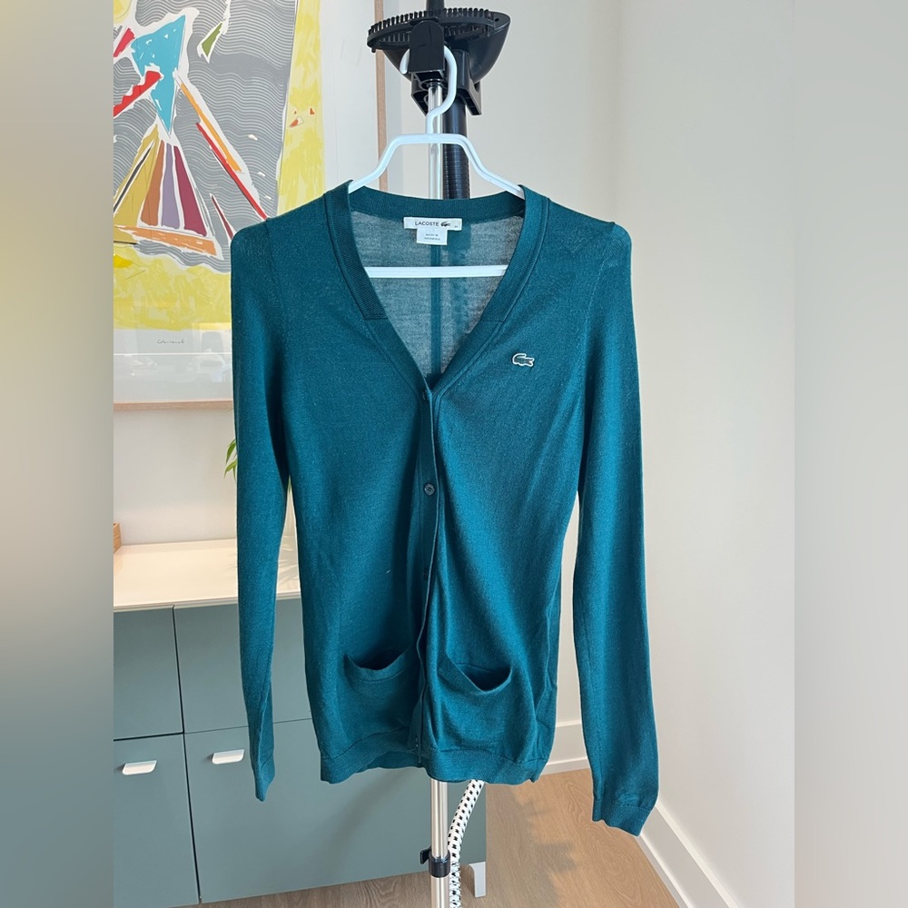 Lacoste Merino Wool Cardigan sweater